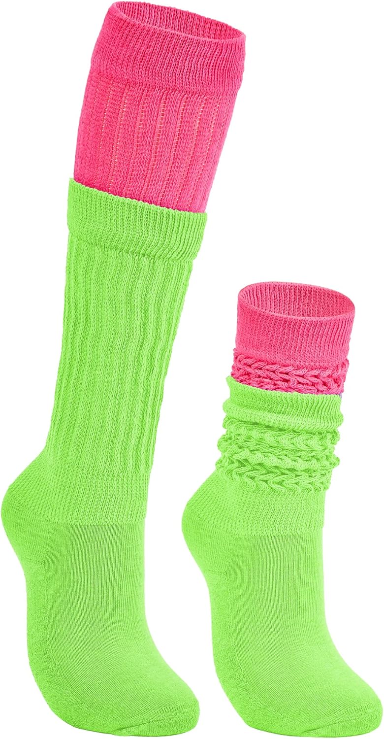 Zando Slouch Socks for Women - 80s 90s Knee High Scrunch Socks Soft Long Stacked Boot Sock Warm Winter Sock Daily Wear - Image 1